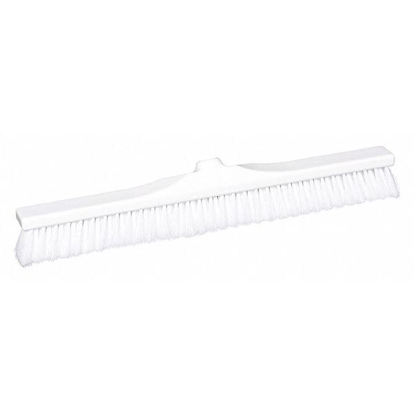 Tough Guy 23 13/32 in Sweep Face Broom Head, Stiff, Synthetic, White - 48LY89