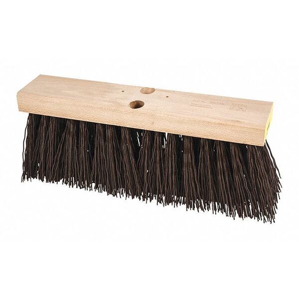 Pferd 16" Heavy Duty Street Broom - Brown Plastic Fill, 5-1/4" Trim - 89348