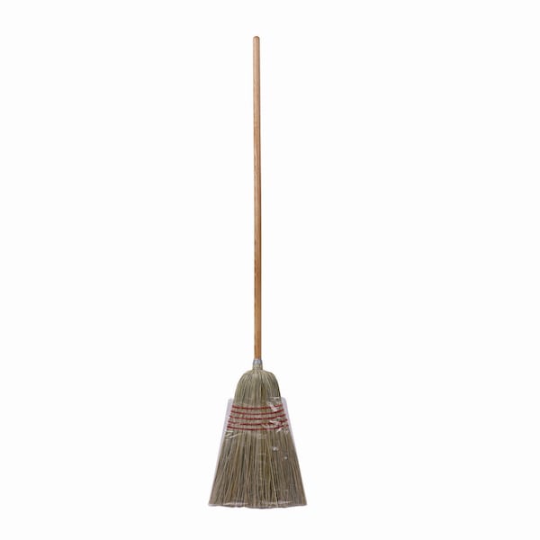 Boardwalk Corn/Fiber Brooms, Corn/Yucca Bristles, 53.5" Overall Length, Natural, PK6 - BWKBR10004