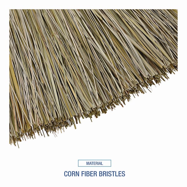 Boardwalk Corn/Fiber Brooms, Corn/Yucca Bristles, 53.5" Overall Length, Natural, PK6 - BWKBR10004