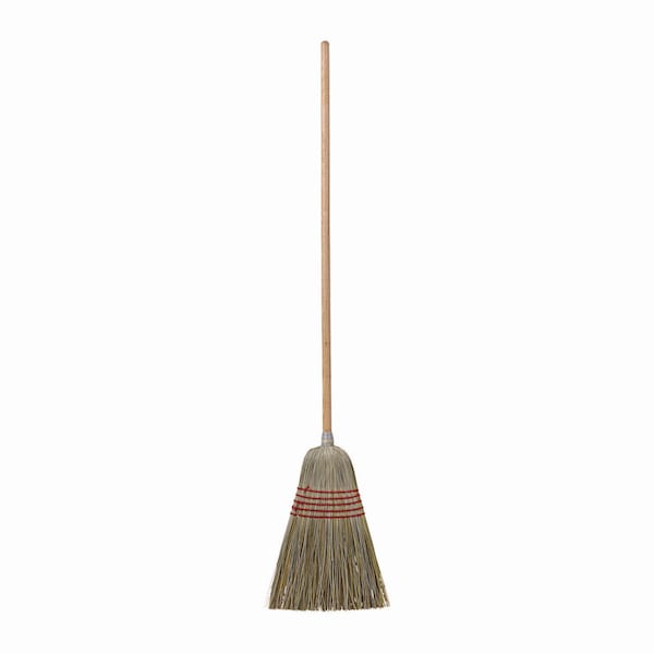 Boardwalk Corn/Fiber Brooms, Corn/Yucca Bristles, 53.5" Overall Length, Natural, PK6 - BWKBR10004