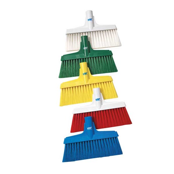 Remco 9 1/2 in Sweep Face Broom Head, Soft, Synthetic, Red - 31044