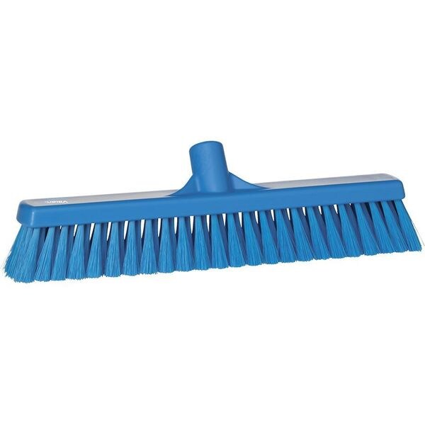 Vikan 16 in Sweep Face Broom Head, Medium, Synthetic, Blue - 31793