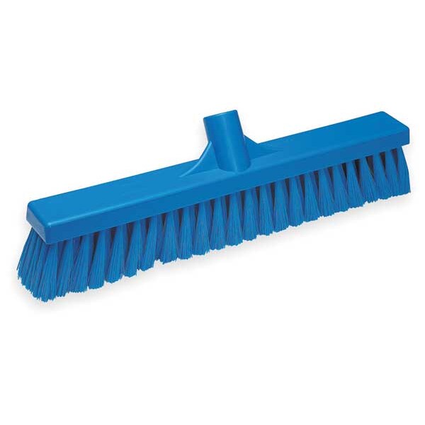 Vikan 16 in Sweep Face Broom Head, Medium, Synthetic, Blue - 31793