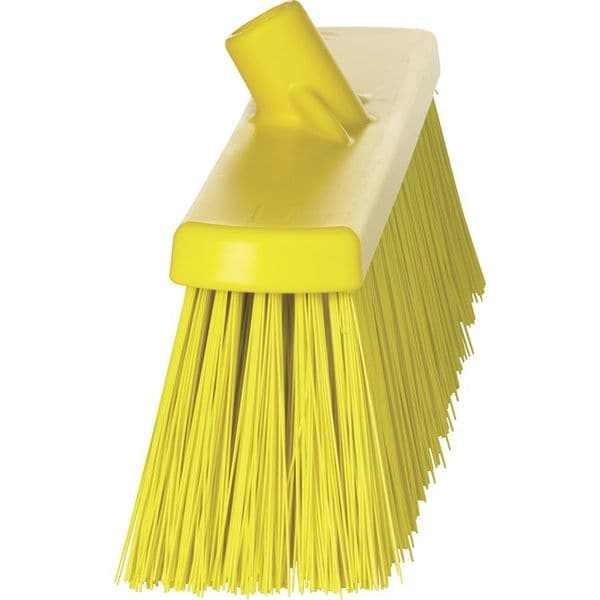 Vikan 2 1/2 x 19 in Sweep Face Broom Head, Stiff, Synthetic, Yellow - 29206