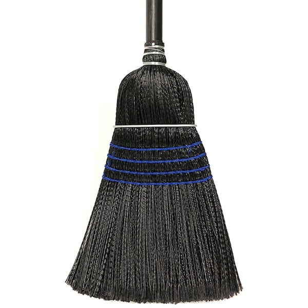 Genuine Joe Lobby Broom - 39in Wooden Handle -  Black, 12PK - GJO18412