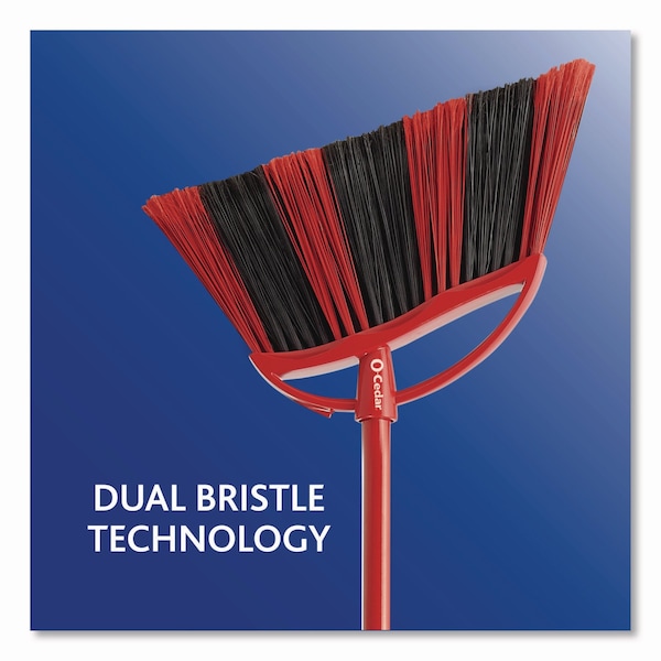 O-Cedar One Sweep Broom with Dustpan, 53.88in Handle, Red/Black/Gray - 175073EA