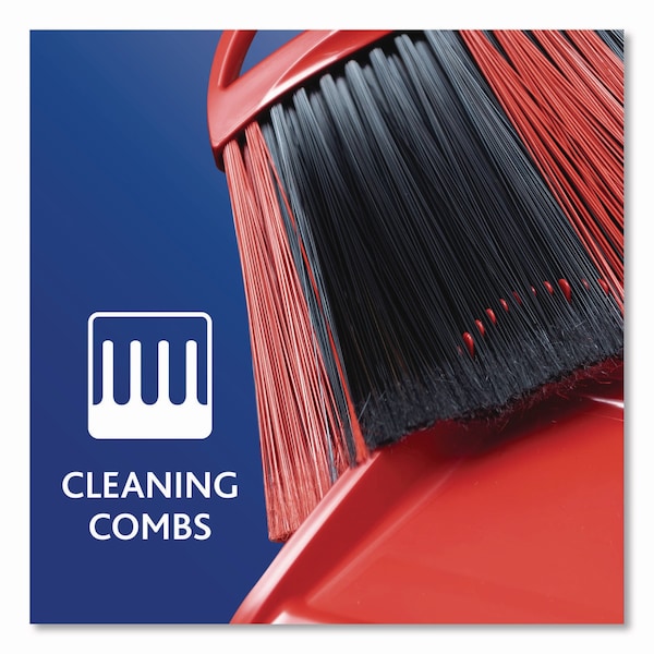 O-Cedar One Sweep Broom with Dustpan, 53.88in Handle, Red/Black/Gray - 175073EA