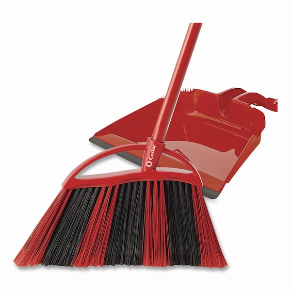 O-Cedar One Sweep Broom with Dustpan, 53.88in Handle, Red/Black/Gray - 175073EA