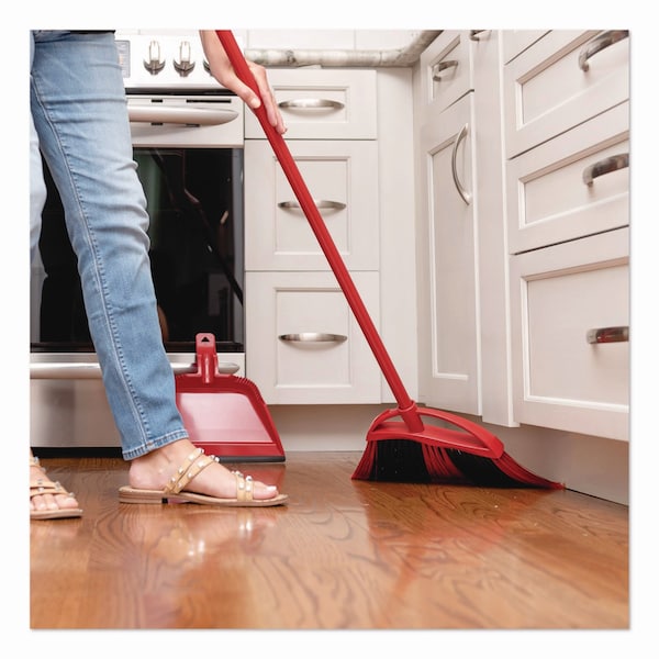 O-Cedar One Sweep Broom with Dustpan, 53.88in Handle, Red/Black/Gray - 175073EA