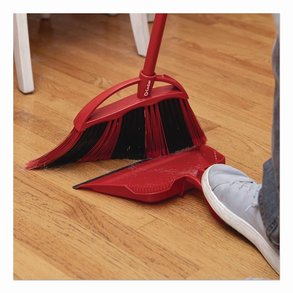 O-Cedar One Sweep Broom with Dustpan, 53.88in Handle, Red/Black/Gray - 175073EA