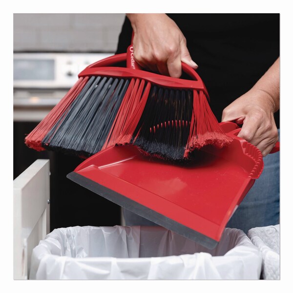 O-Cedar One Sweep Broom with Dustpan, 53.88in Handle, Red/Black/Gray - 175073EA
