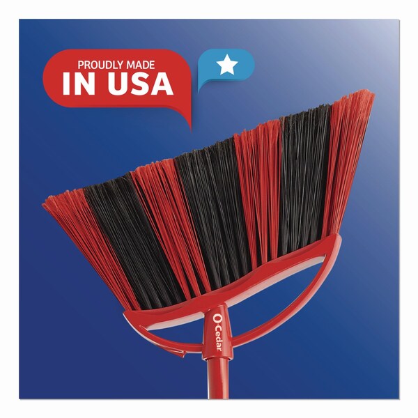 O-Cedar One Sweep Broom with Dustpan, 53.88in Handle, Red/Black/Gray - 175073EA