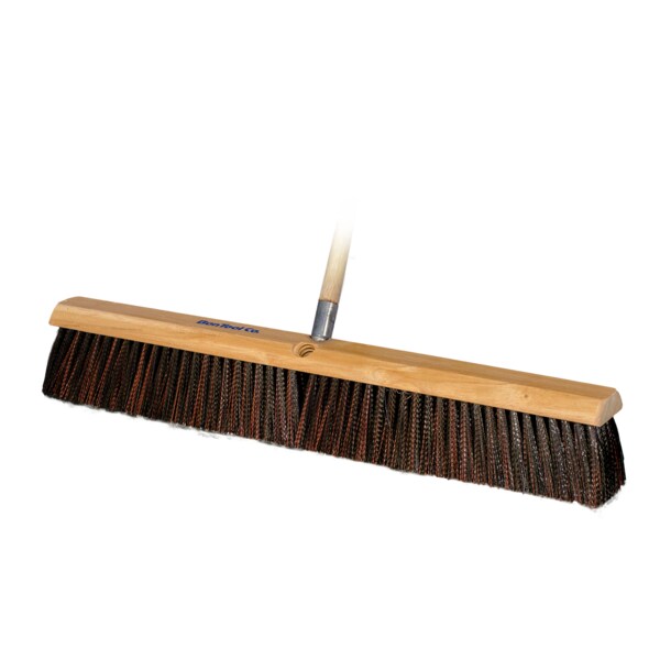 Bon Tool Garage Broom, 3" Red/Black Plastic, 24", Wood Handle - 84-172