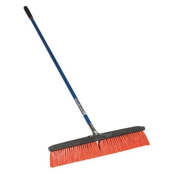 Seymour Midwest Street Broom, Rough Surf, 60" Blue Handle - 82018