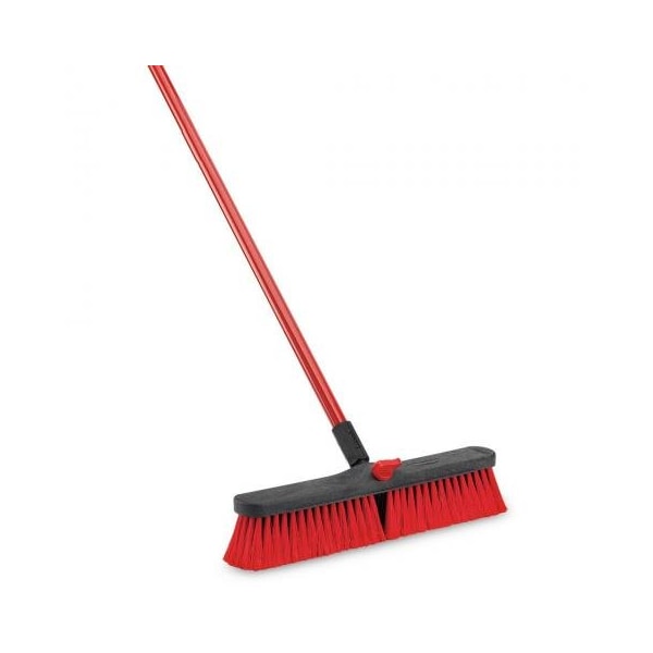 Libman Libman Commercial Push Broom With Resin Block - 18" - Medium-Duty Bristles - 804 - 804