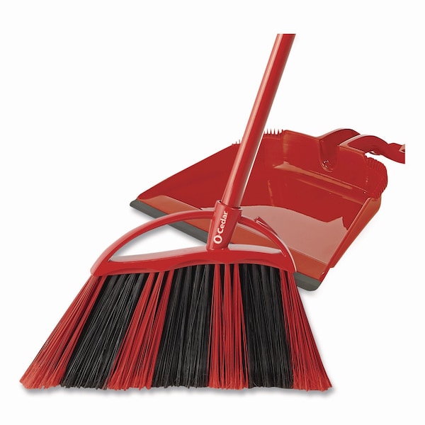 O-Cedar One Sweep LG Broom with Dustpan, 57in Handle, Red/Black/Gray - 172134EA