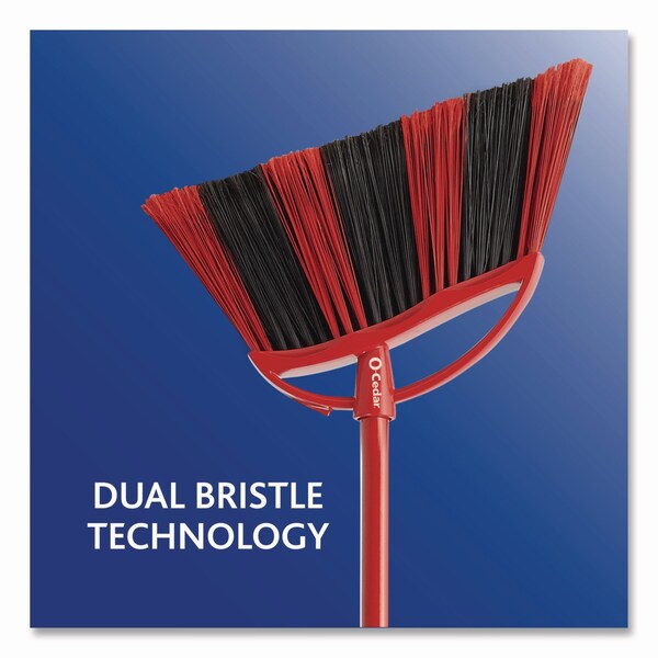 O-Cedar One Sweep LG Broom with Dustpan, 57in Handle, Red/Black/Gray - 172134EA
