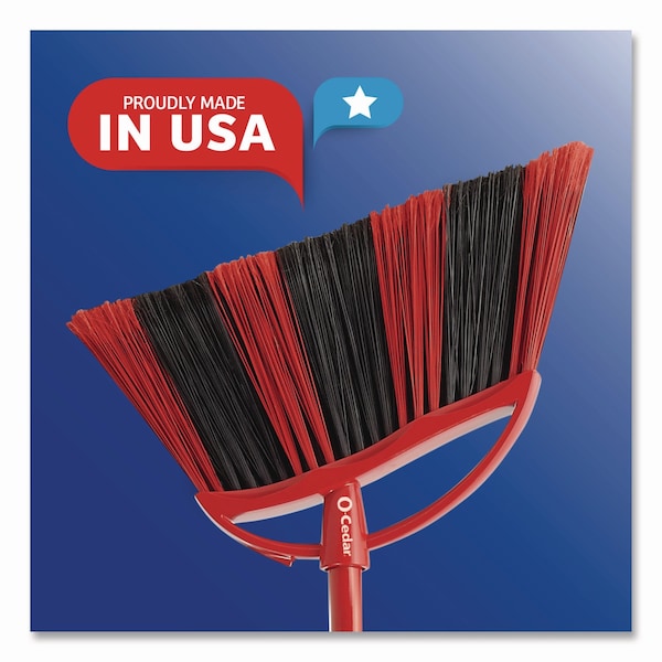 O-Cedar One Sweep LG Broom with Dustpan, 57in Handle, Red/Black/Gray - 172134EA