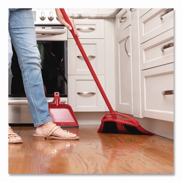 O-Cedar One Sweep LG Broom with Dustpan, 57in Handle, Red/Black/Gray - 172134EA