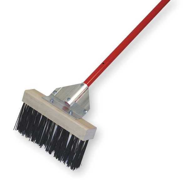 Tough Guy 12 in Sweep Face Push Broom, Stiff, Synthetic, Black - 3PCA6
