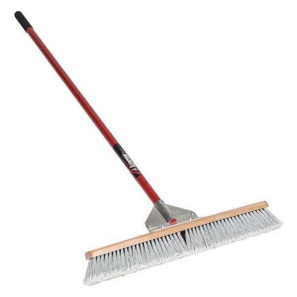 Kenyon Dual Bristle Broom, 24", 60" Red Handle - 82602