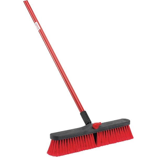 Libman 18 In. W. x 64 In. L. Steel Handle Multi-Surface Medium Sweep Push Broom - 804