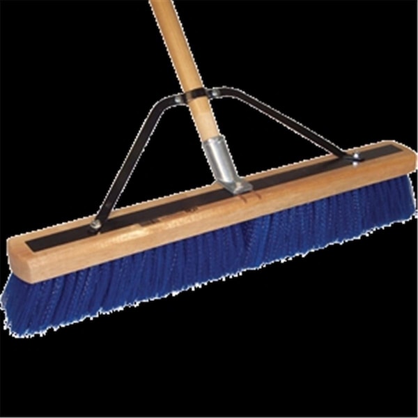 Dqb Industries 9942 24 in. Steel Blue Hd Poly Contractor Sweep With 60 in. Handle - 25881099424