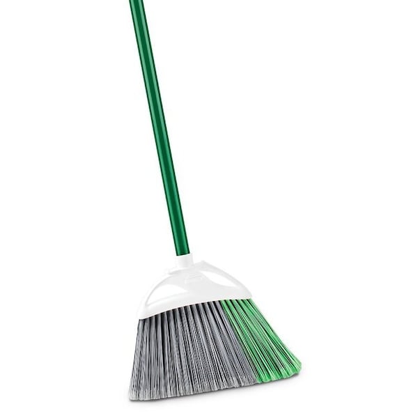 Libman PRECISION ANGLE Series Broom, 11 in Sweep Face, 5 in L Trim, 53 in L, Steel - 201