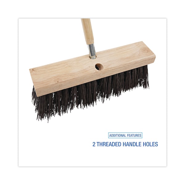 Boardwalk 16 in Sweep Face Street Broom, Brown - BWK73160