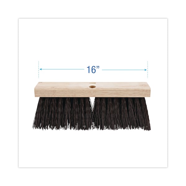 Boardwalk 16 in Sweep Face Street Broom, Brown - BWK73160