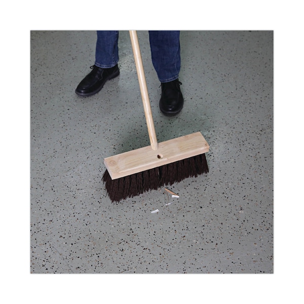 Boardwalk 16 in Sweep Face Street Broom, Brown - BWK73160
