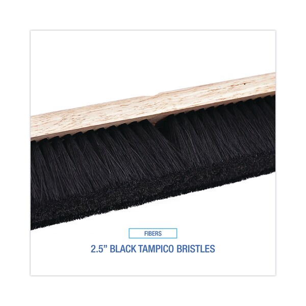 Boardwalk 18 in Sweep Face Broom Head, Black - BWK20218