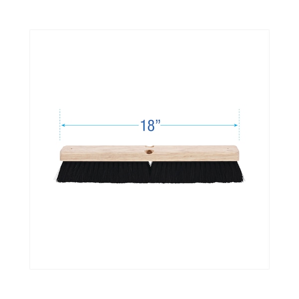 Boardwalk 18 in Sweep Face Broom Head, Black - BWK20218