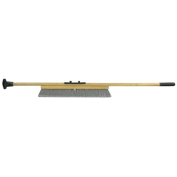 Tough Guy 24 in Sweep Face Push Broom, Stiff, Synthetic, Black - 90646