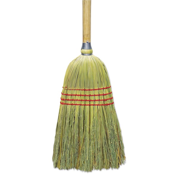 Boardwalk Upright Corn/Fiber Broom, 56", Lacquered Wood Handle, Natural, PK6 - BWKBR10012