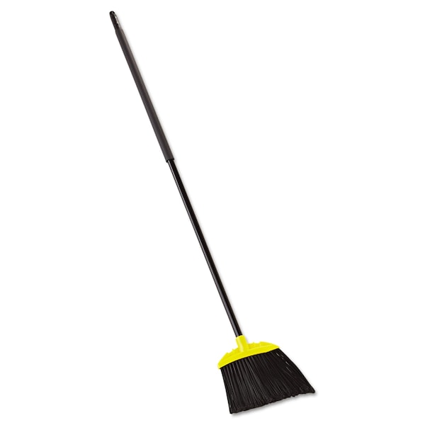 Rubbermaid Commercial Jumbo Smooth Sweep Angled Broom, 46" Handle, Black/Yellow - FG638906BLA