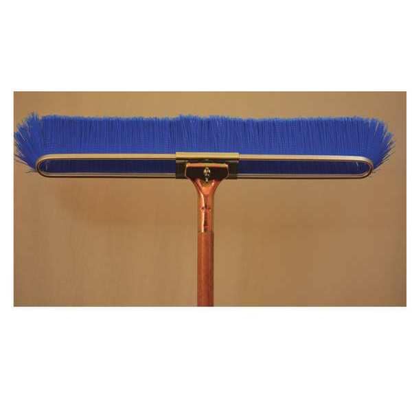 Bruske Products 23" Blue flagged floor brush, 60" bolt-on wood handle - 2134-CW