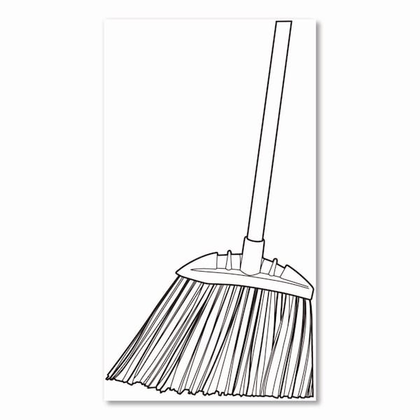 Rubbermaid Commercial Jumbo Smooth Sweep Angled Broom, 46" Handle, Black/Yellow, PK6 - FG638906BLA