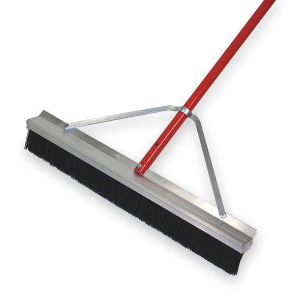 Tough Guy 28 in Sweep Face Push Broom, Stiff, Synthetic, Black - 3PCA9