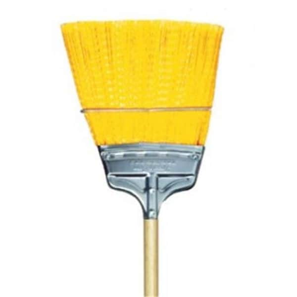 Gordon Brush Milwaukee Dustless Brush 437050 Yellow Flagged Polypropylene; Wood Handle; Upright Broom; Case Of 12 - 437050