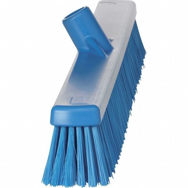 Vikan 24 in Sweep Face Broom Head, Soft/Stiff Combination, Synthetic, Blue - 31943