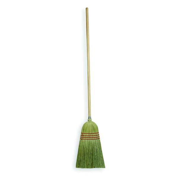 Tough Guy 11 1/2 in Sweep Face Corn Broom, Soft/Stiff Combination, Natural, Tan - 1VAB8