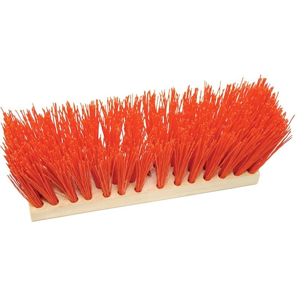 The Brush Man 16” Street Broom, Orange Poly Fill, 6PK - ST16