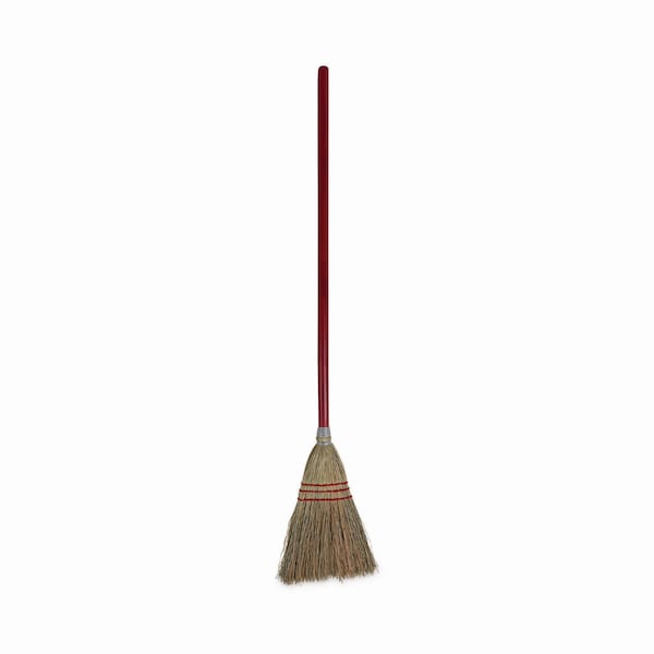 Boardwalk Lobby/Toy Broom, Corn Fiber Bristles, 39" Wood Handle, Red/Ylw, PK12 - BWK951TCT