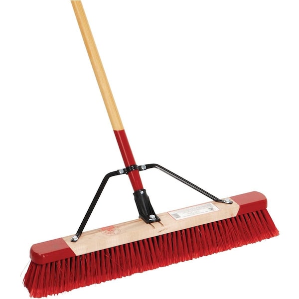Harper 24 In. W. x 64 In. L. Wood Handle Multi-Purpose Medium Sweep Push Broom - 3424A