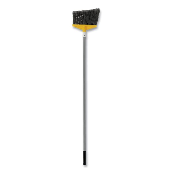 Rubbermaid Commercial Angled Large Brooms, Poly Bristles, 48 7/8" Alum Handle, Silver/Gray - FG638500GRAY