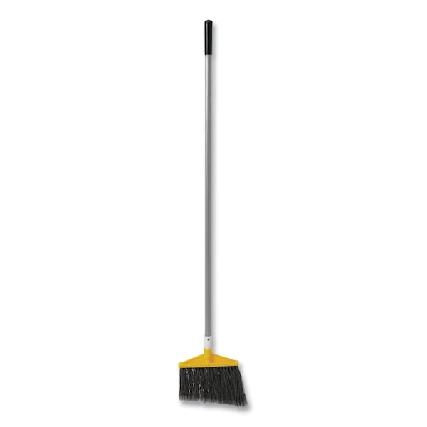 Rubbermaid Commercial Angled Large Brooms, Poly Bristles, 48 7/8" Alum Handle, Silver/Gray - FG638500GRAY
