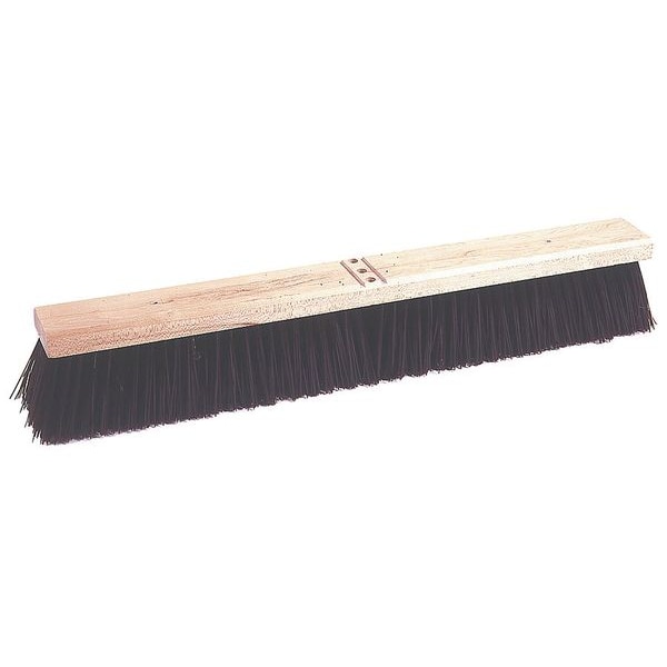Tough Guy 24 in Sweep Face Push Broom Head, Stiff, Synthetic, Maroon - 4KNC4