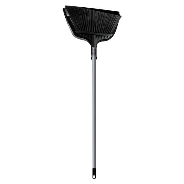 Simple Spaces Angle Broom with Dust Pan, 14.5 in Sweep Face, 6-3/4 in L Trim, Recycle Polypropylene Bristle - 2132X